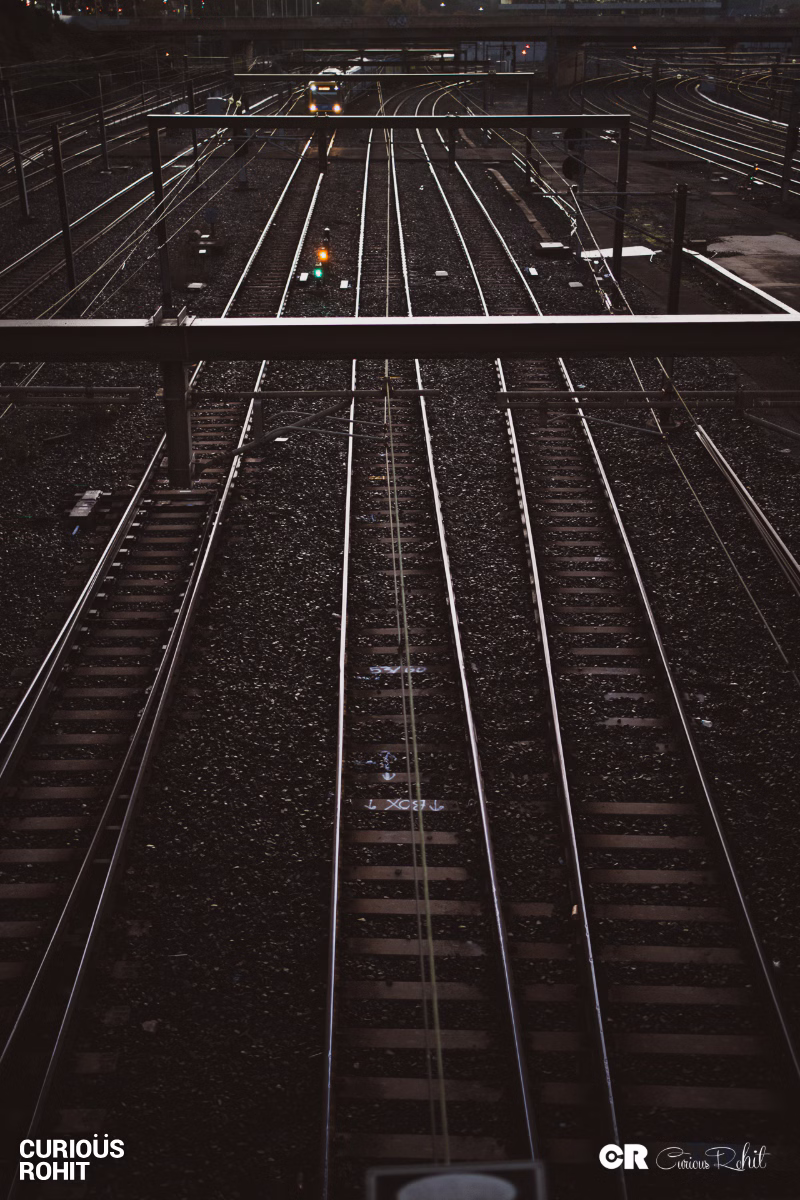 Tracks of a train